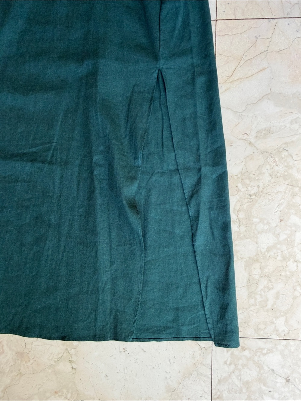 Zara Dark Teal Two-Piece Cut-Out Midi Dress - Picture 3 of 6